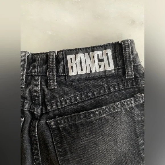 Vintage BONGO by Gene Montesano Black High Waisted Tapered Jeans Size 7 - Picture 5 of 11